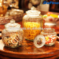 650ml Glass food storage jar /glass dried fruit jar with glass lid /glass storage jar